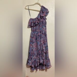 PARKER ONE SHOULDER DRESS FLORAL OSWEGO MEDIUM